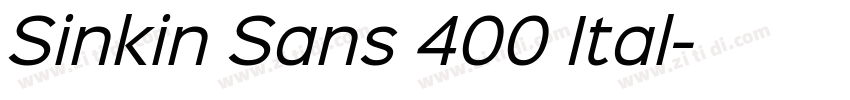 Sinkin Sans 400 Ital字体转换